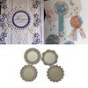 4Pcs Cutting Die Round Shape Reusable Carbon Steel Exquisite Lace Design