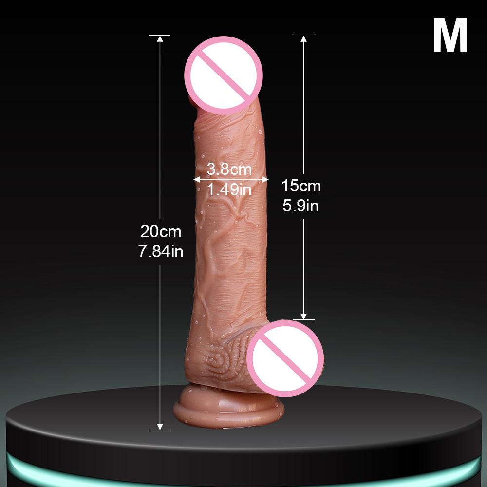 Weicher Dildo, realistischer Penis, sexy Spielzeug für Erwachsene für Frauen und Männer, Vagina, Analmassage-Stimulator, Silikon-Dildo mit Saugnapf
