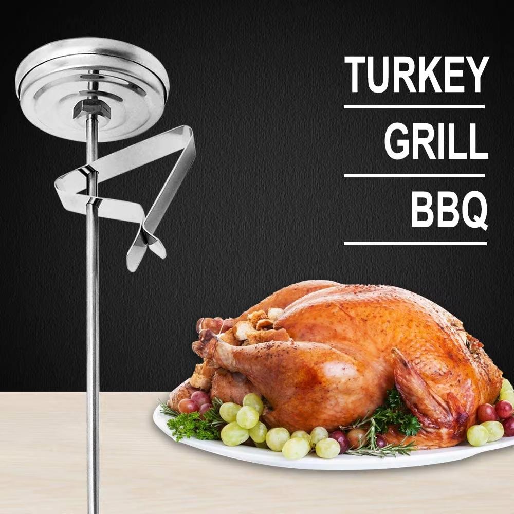 Fry Thermometer with Instant Read Dial Thermometer Stainless Steel Stem Meat Cooking Thermometer Best for Turkey BBQ Grill