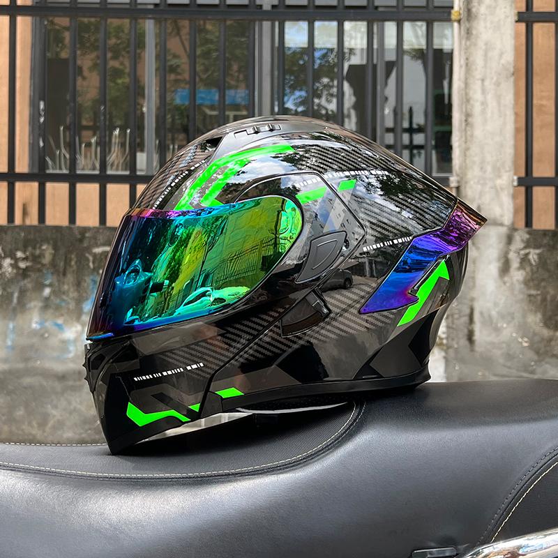 Motocyklové přilby Modulární vyklápěcí dvojité štíty Helma Celoobličejová Casque Moto Racing Motokros DOT Motocicleta