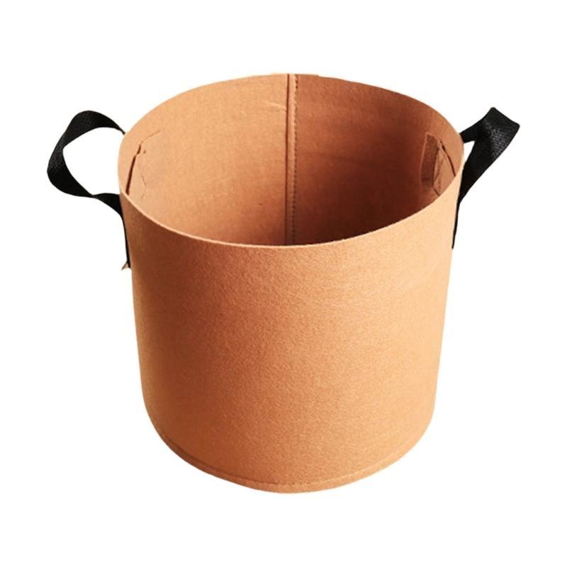 Nonwoven Fabric Grow Bags Garden Plant Pots with Handle Nonwoven Texture Suitable for Growth of Vegetables and Flowers