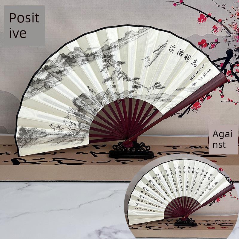 Silk Cloth Fans, Blank Folding Fans, , Custom Drawing and Calligraphy Fans, Men's Chinese Style, Ancient Style, Advertising, Calligraphy Fan, White