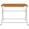 VidaXL Folding Bistro Table 100x54x71cm Solid Acacia Wood and Steel, Garden Lounge, Outdoor Furniture, Table 319971