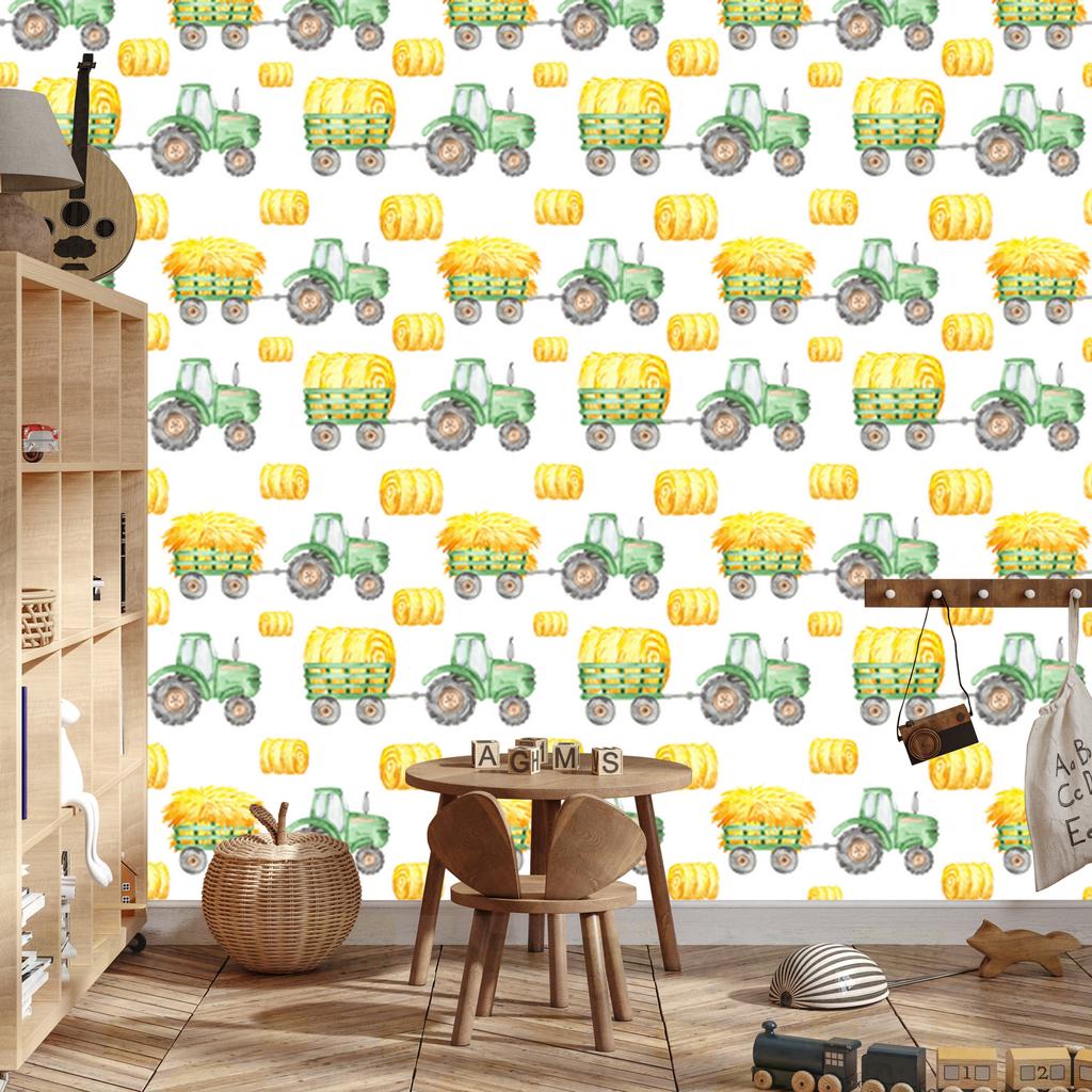 Tractors wallpaper for living room and bedroom 50x1000