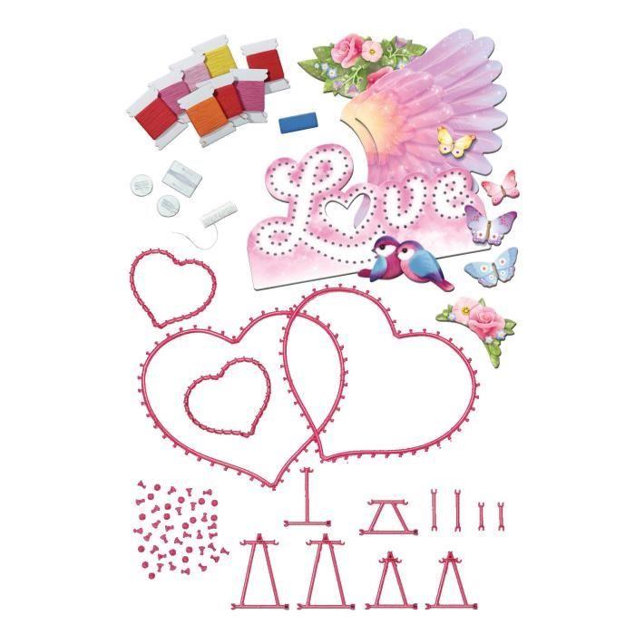 String It maxi: 3D Cœur - Ravensburger - Coffret complet en fil tendu - Loisir créatif enfant DIY - 2 modèles - Dès 8 ans