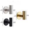 1PCS Adhesive Wall Hook Stainless Steel Robe Sticker Hooks Towel Coat Key Pants Hangers Bathroom Kitchen Storage Accessories