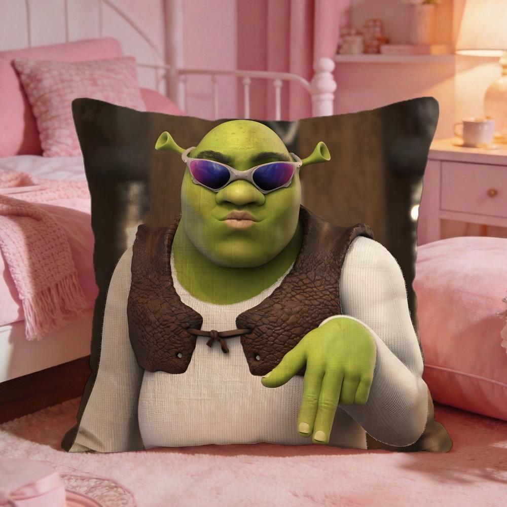 SShrekS Funny Anime Cushion Cover Premium Comfort Reversible Pillow Cove Two In One Design For Any Room  Car Interior