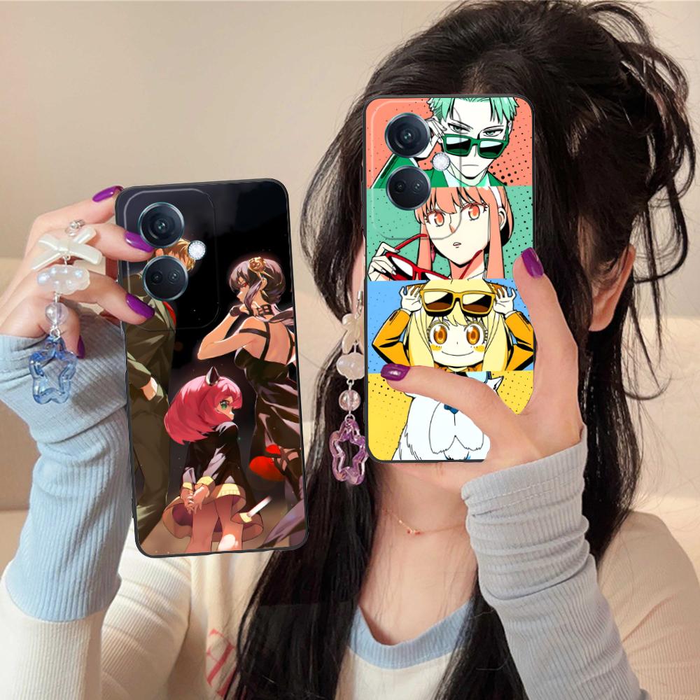 Anime Spy Family Mobile Phone Case for OPPO Reno 14 13 12 11 10 9 8 7 6 5 F T Pro 5G Colorful Printing Cover Luxury Cover Pretty