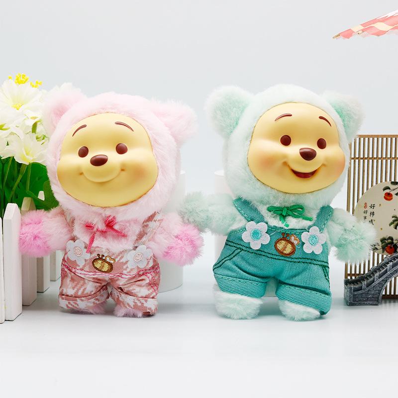 6pcs Winnie The Pooh Candy Series Kawaii Vinyl Face Charm Bear Doll Plaything Kids Christmas Gift Beautiful Design