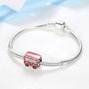 Original 925 Sterling Kupfer Charms Liebe Reise London Bus Koffer Paris Perlen Passen Marken Armbänder Halsketten Frauen DIY Zirkon