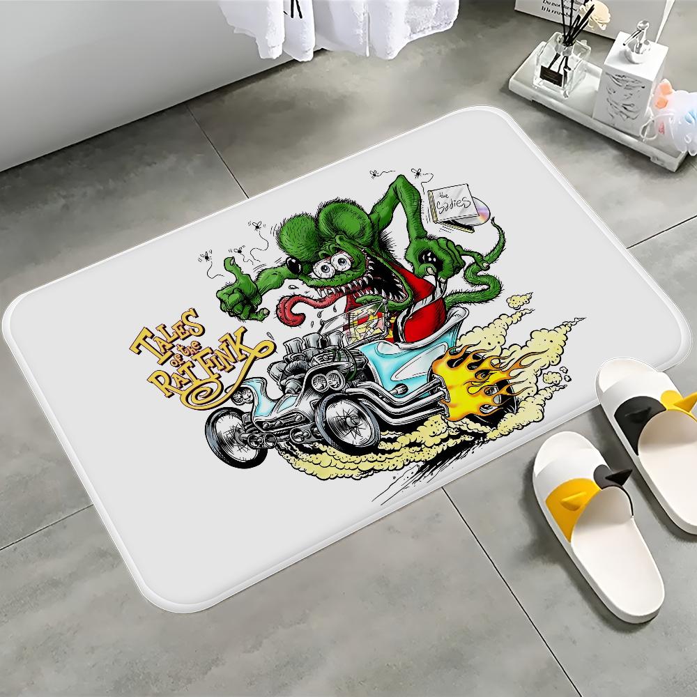 Fairy Tales of Rat Fink Cartoon Floor Mat Floor Mat Non-Slip Laundry Room Mat Laundry Decor Child Living Room Household Carpets