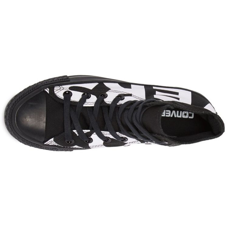 Converse Chuck Taylor All Star Hi Personality Comfortable Versatile Canvas Shoes Unisex Sneakers Black White 160887F