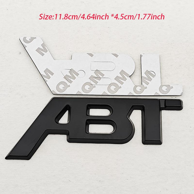 3D Metal Logo ABT Emblem Car Trunk Front Grille Badge For T6 S5 RS7 C8 Q8 RS6 SQ5 Q5 Q7 RS4 A3 8V A6 ABT Sticker Accessories