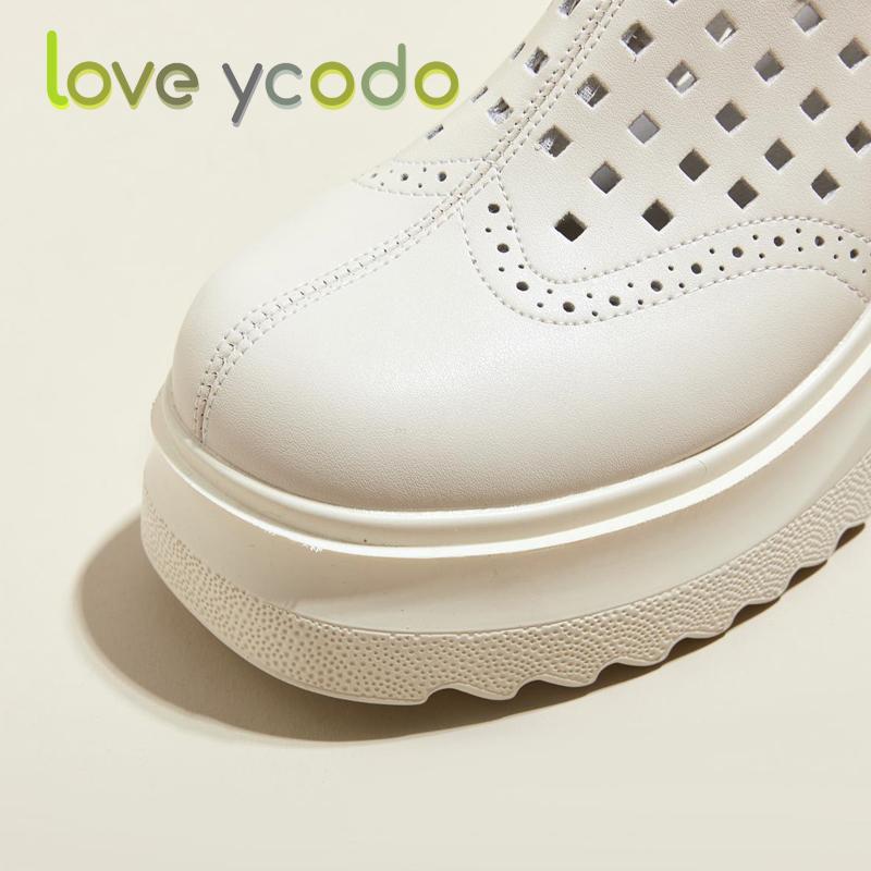 Women's Stylish and Comfortable High Heels Breathable Leather Ankle Boots, Women's Comfortable Increase Waterproof Platform Summer Leather Boots