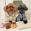 Pyjama doux et chaud pour chat et chien, veste mignonne pour animal de compagnie, vêtements d'intérieur pour animal de compagnie, chemise à carreaux, vêtements pour Chihuahua Poodle, chemise manteau pour chiot
