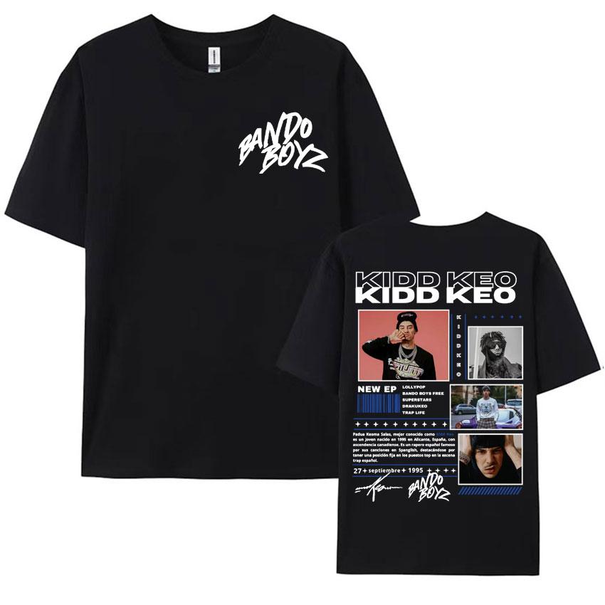 Rapper Kidd Keo Bando Boyz Tour Merch Tee Shirt Mens Women Harajuku Hip Hop Punk Street Tshirt Casual Cotton Oversized T Shirt