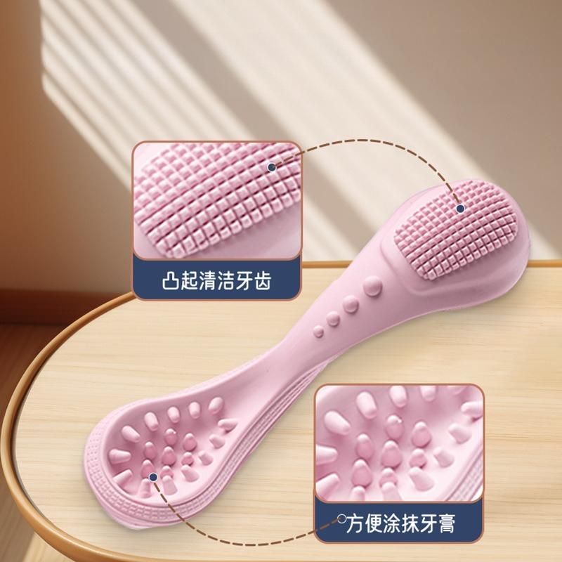 Dog Teeth Cleaning Toy Spoon Medium-sized Dog Self-improvement Toy Can't Bite Natural Rubber Toy