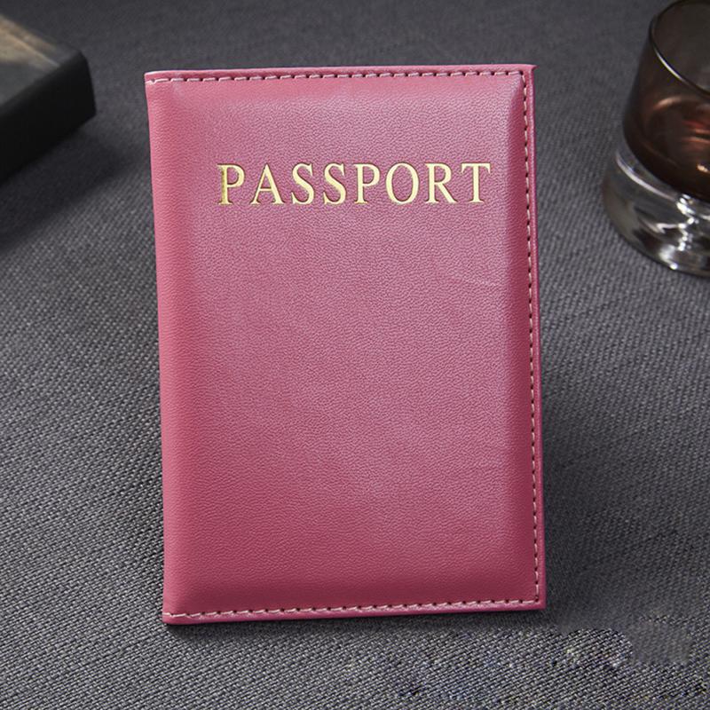 Universal Fashion Passport Holder Pu Leather Travel Id Credit Card Passport Cover Travel Wallet