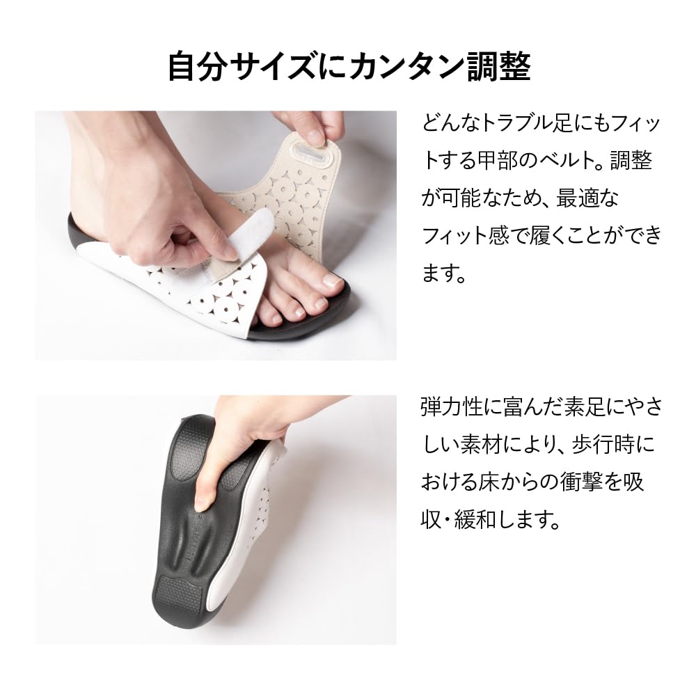 AKAISHI Official Arch Fitter 603 Sofa Room Shoes for Men and Also Helps with Plantar Fasciitis (L 24.0-24.5cm Black) Slippers, Women,