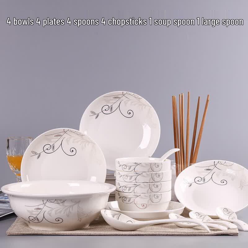 18-Piece Chinese Ceramic Dinnerware Set