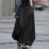 High Waist A-Line Ankle-Length Women Skirt Solid Color Office Maxi Skirt Female Clothing