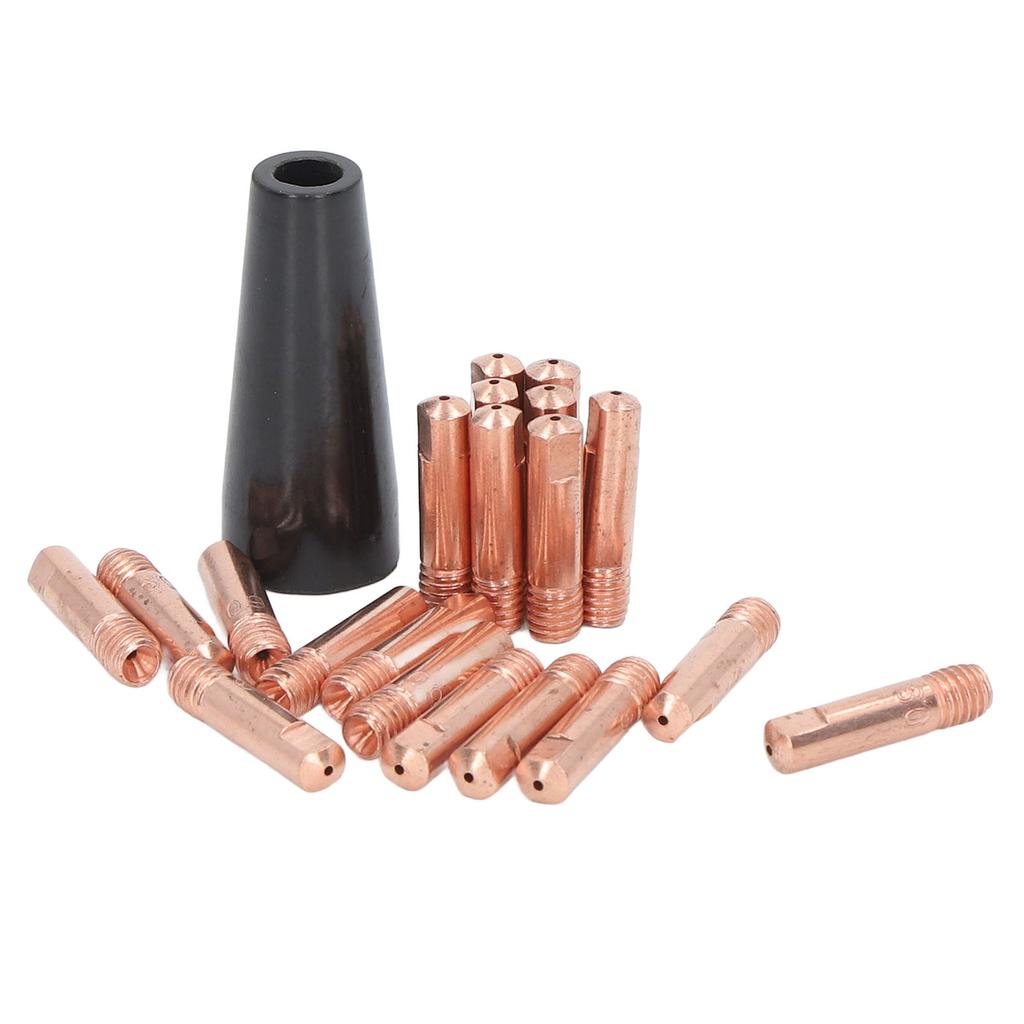 20PCS Welding Gun Nozzles Copper Conductive Nozzle Gasless Self Protection Nozzle Replacement