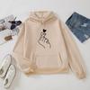 Heart Printed Hoodie For Women With Polyester Fabric And Loose Fit For Casual Wear