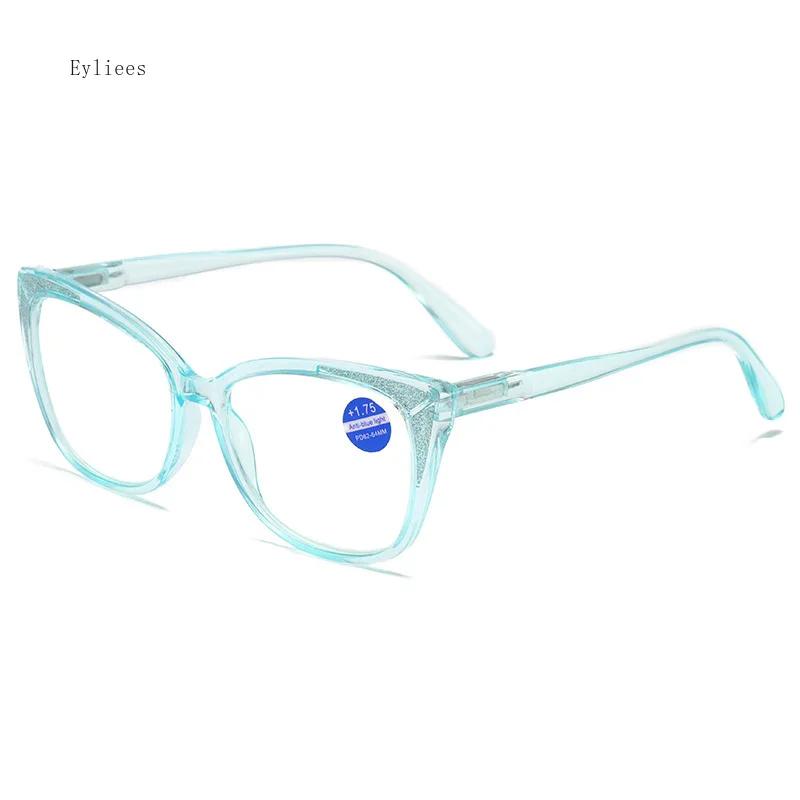 +1.0 +1.25 +1.75 +1.5 To +4 Cat Eye Reading Glasses Women Fashion Design Anti Blue Light Prescription Presbyopia Eyeglasses