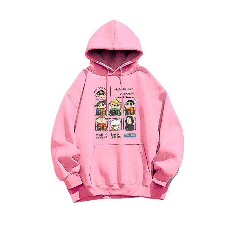 

Повседневное персонализированное худи детский худи в стиле Crayon Shin chan милый худи для девочек свободный свитер детская одежда 100