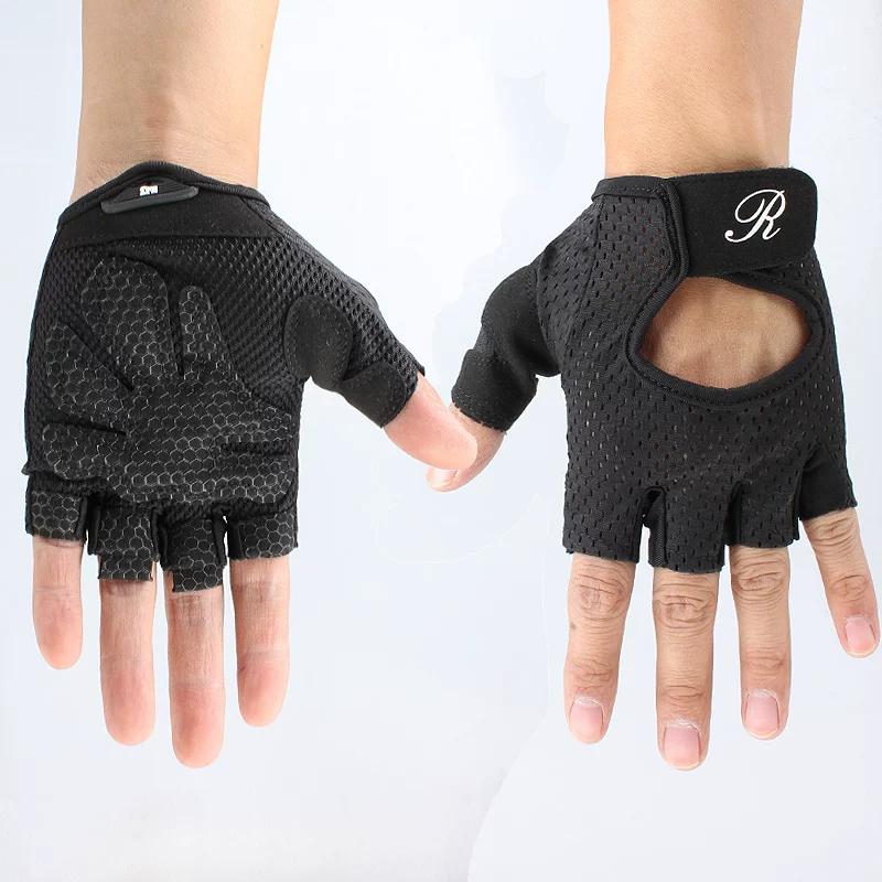Fitness Gloves Men's and Women's Breathable Thin Equipment Training Anti-Cocoon Half Finger Exercise Wait Lifting Spinning Non Slip Palm Protector