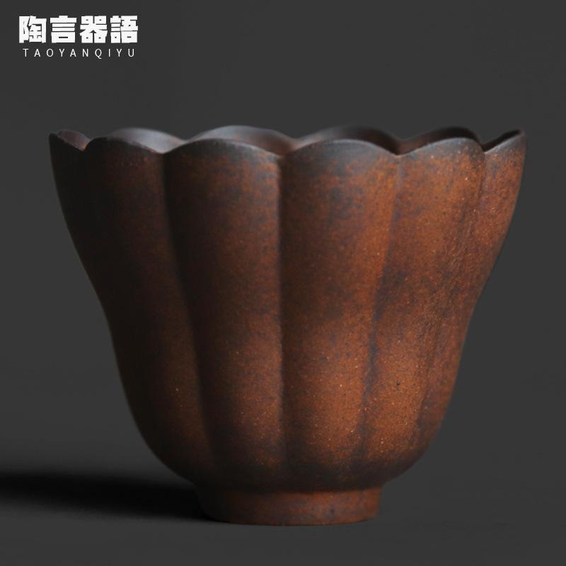 

80ml Old Rock Clay Buddha Hand Teacup Ancient Tea Bowl Cup For Tea Tea-tasting Smelling Cup Jianzhan Master Cups Teaware Items As Your Choose