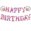 Colorful Letter Spirals Banner Party Accessories Eye Catching Flag Decorations