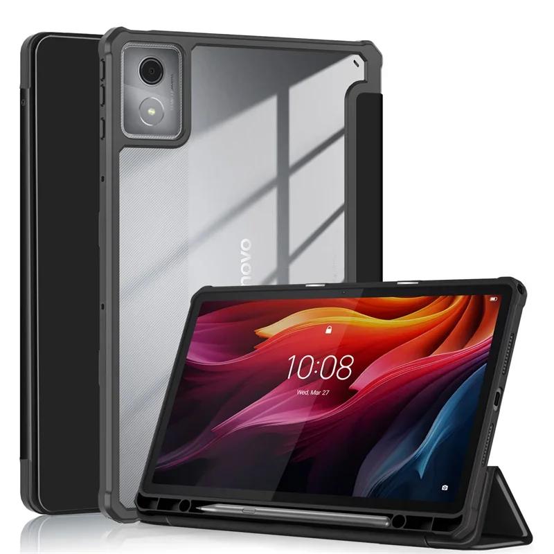 For Lenovo Tab K11 Plus Case with Pen Holder Magnetic Acrylic Hard Back Stand Cover for Lenovo K11 Plus 11.45 Inch Tb352fu Case