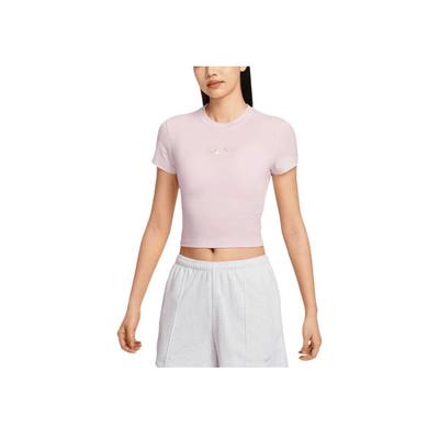 Casual Round Neck Short Sleeve T-Shirt Women Tops Pink IF2007-655