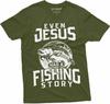 Herren Even Jesus hatte eine Angelgeschichte Lustiges T-Shirt Fischer Neuheitsshirt