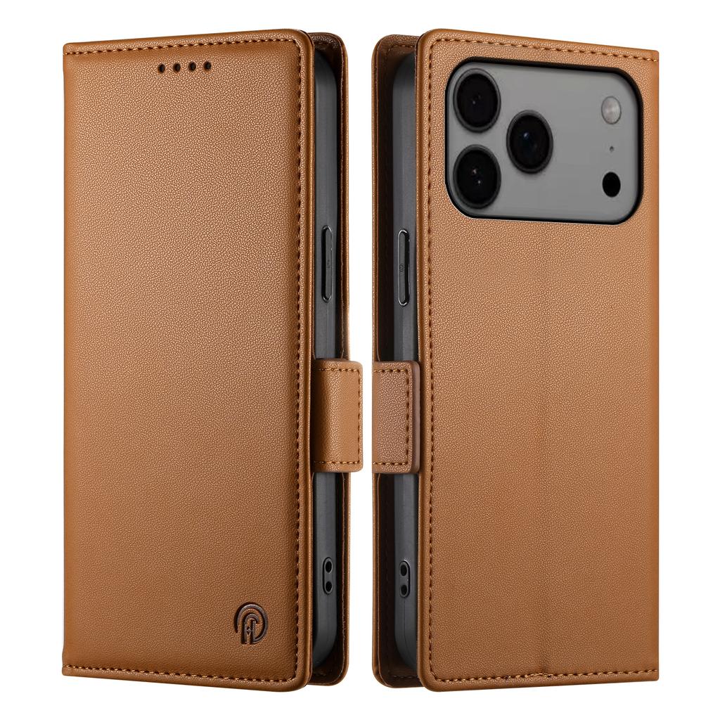 For iPhone 17 Pro Max Stand Case PU Leather Wallet Phone Cover