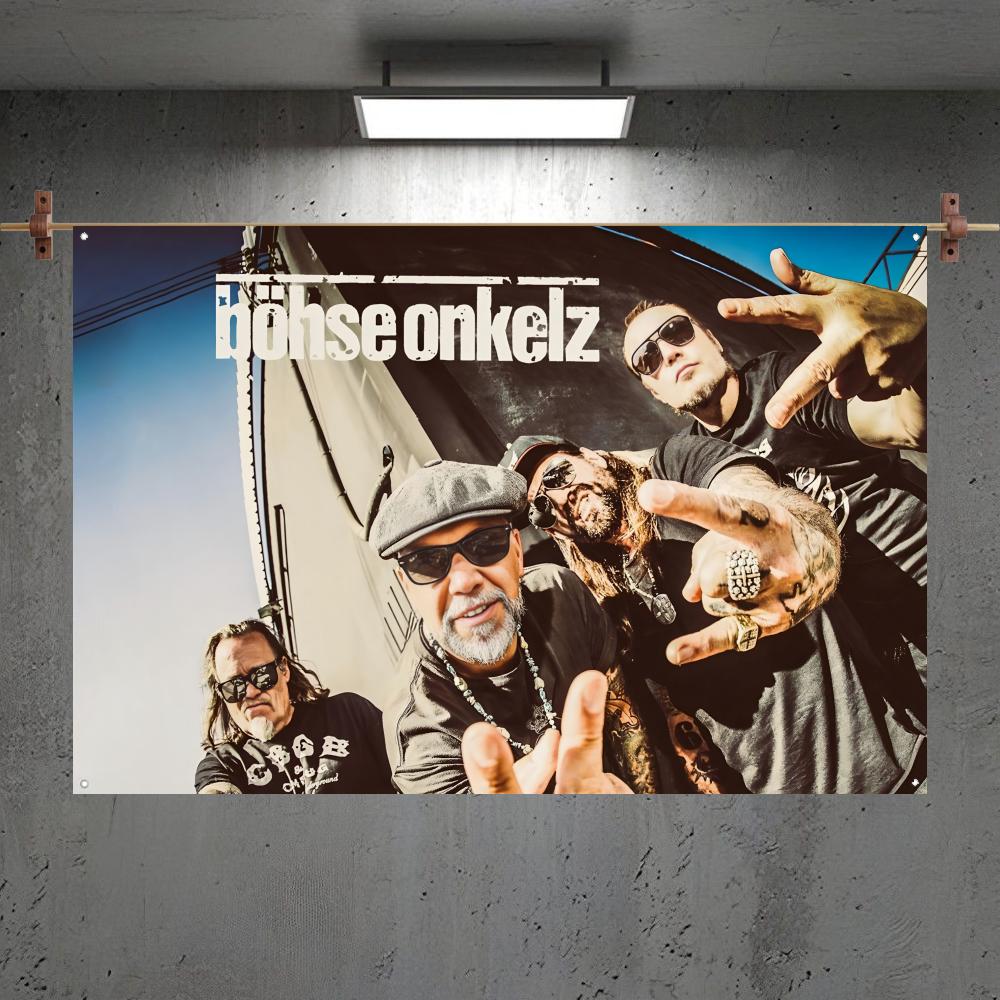 B-Bohse Onkelz Rock Band Flags Bedroom Home Living Room Outdoor Wall Hanging Custom Background Decoration Art Banner