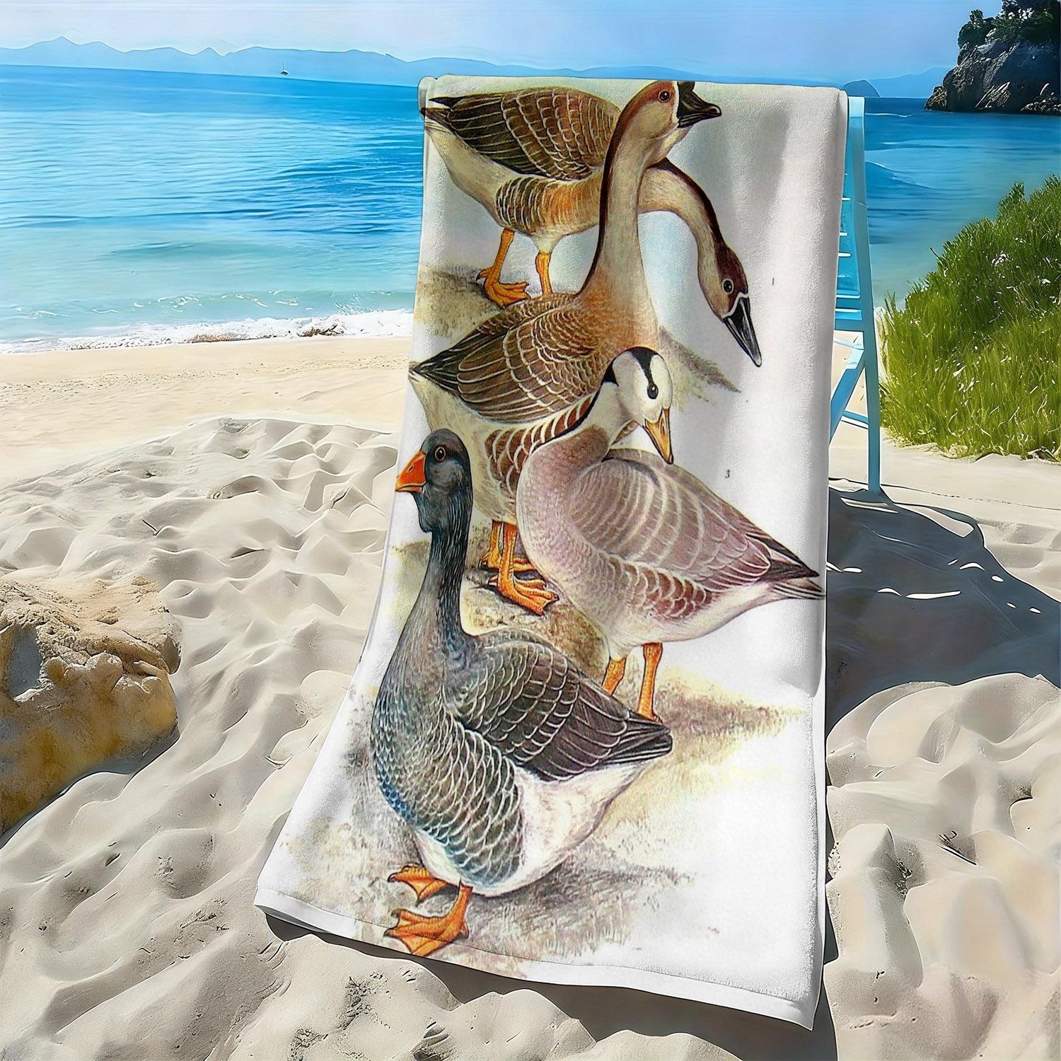 

Cute and exquisite bird pattern polyester microfiber beach towel is highly absorbent, suitable for swimming and beach outings W40*H60(CM)