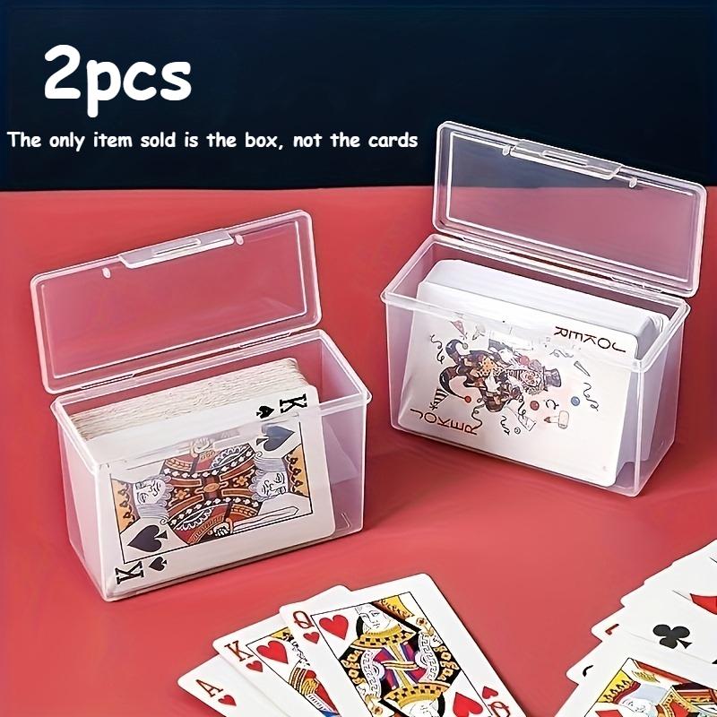 

4 / 2pcs playing card storage boxes, suitable for storing poker game cards and business card and as organizers for home bedroom