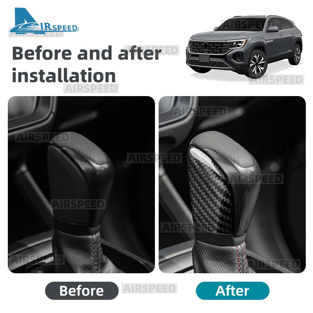 Real Dry Hard Carbon Fiber Sticker For Subaru Crosstrek/Impreza 2024 2025 2026 LHD RHD Car Gear Shift Knob Interior Cover