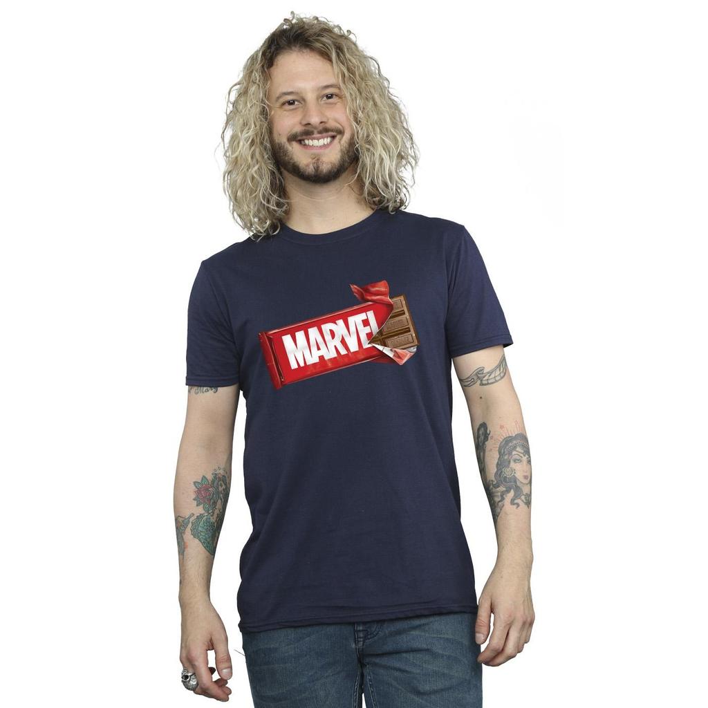 Marvel Universe Mens Marvel Chocolate T-Shirt