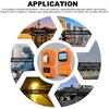 Portable Gas Detector, Gas Clip 4 Gas Monitor Meter Tester Analyzer, Rechargeable LCD Display Sound Light Shock Air Quality Tester, 2 Year