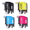 Sada 4ks inkoustových kazet pro výměnu inkoustové tiskárny Černá azurová purpurová žlutá LC401