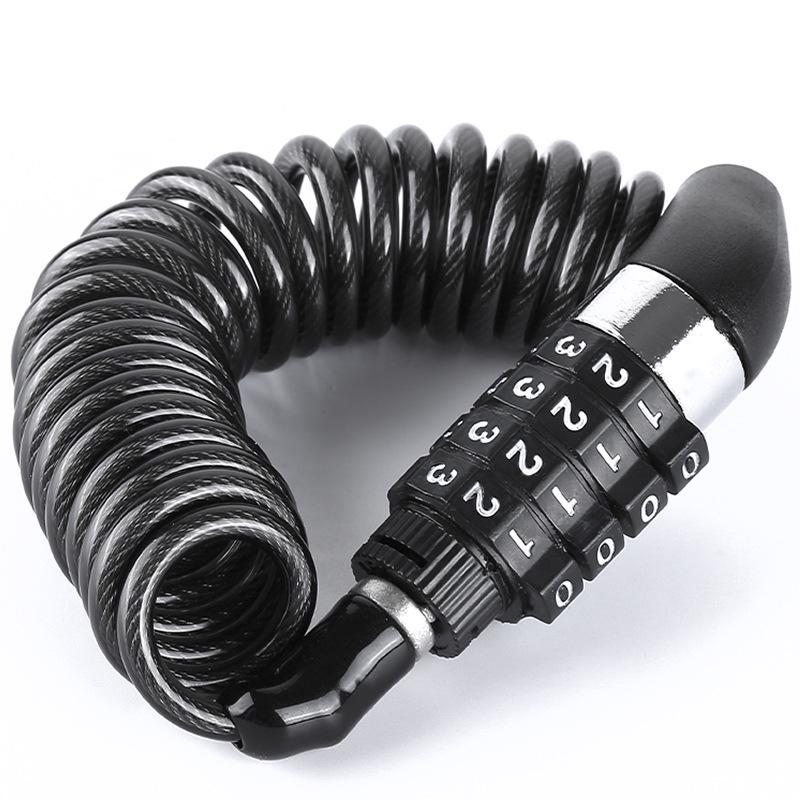 Steel Wire Chain Bicycle & Motorcycle Anti-theft Lock – Password Protected for Bikes, Luggage, Helmets One Size
