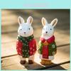 Wooden Bunny Figurine Office Desk Decor With Modern Style For Gift Giving