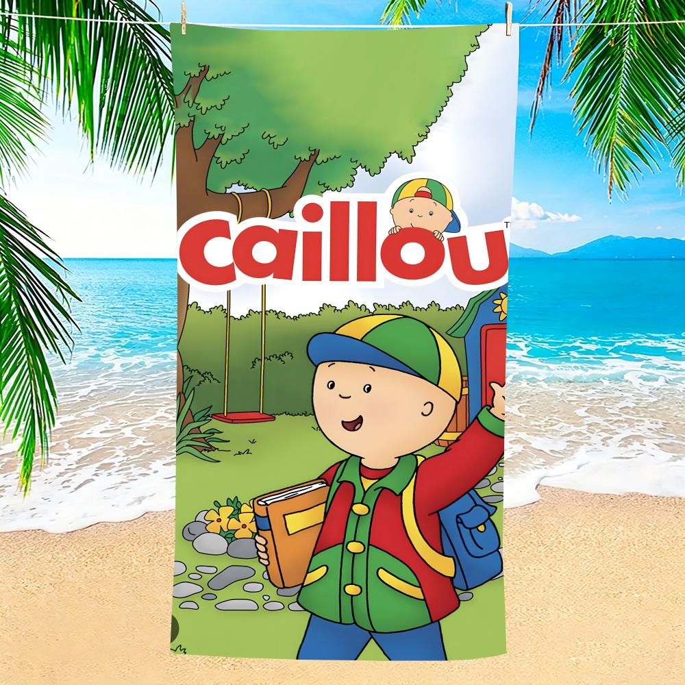 C-Caillou-S מגבת מיקרופייבר למגבת חוף, מתייבשת במהירות, ללא חול, סיבים אולטרה-עדינים, סופר רכה.