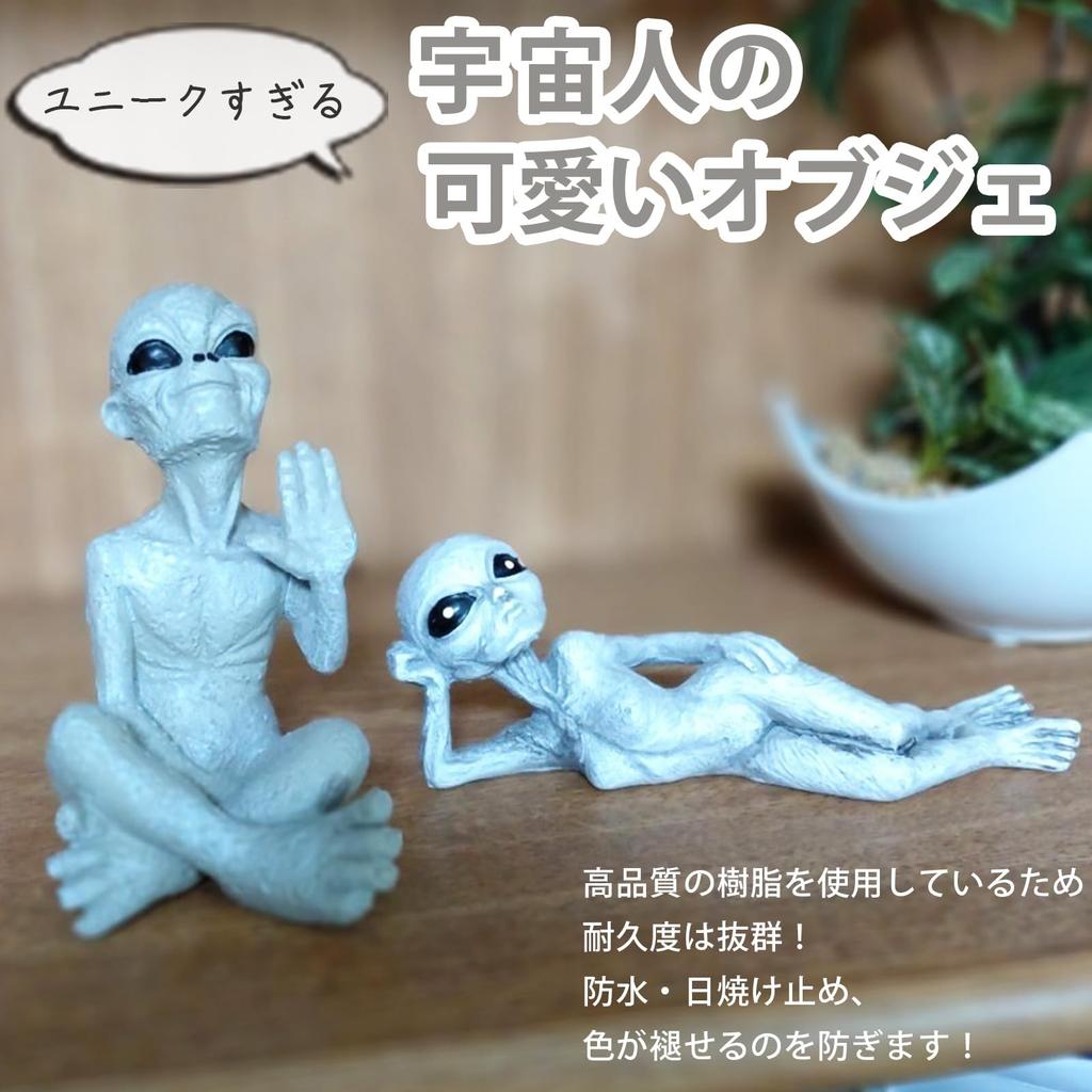Alien Interior Funny Garden Unique Cute [S.T.S.G] Figurine, Decor, Ornament, Gift, (Lazy Alien)
