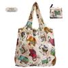 Washable Cloth Reusable Shopping Bag Printed Design Foldable Grocery Bag  for Women
