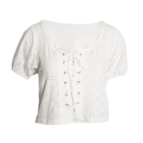 BRAVE SOUL Womens/Ladies Tessa Broderie Anglaise Lace-Through Top