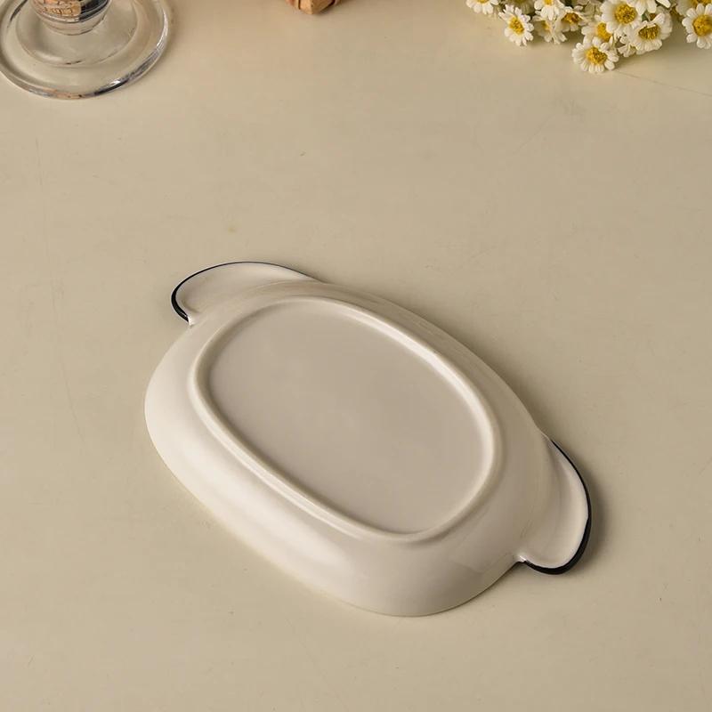 1pc/2pcs Ceramic Bread Plate, Small Dog Shaped Plate, Cute Mini Fruit Plate, Dessert Plate